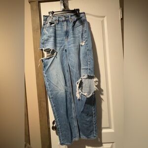 Distressed Light Blue Jeans